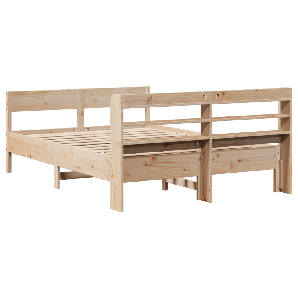 Bed Frame without Mattress 120x200 cm Solid Wood Pine